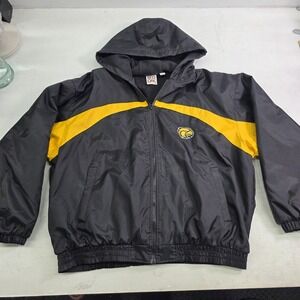 Vintage Southern Miss Red Oak Fleece Lined Insulated Hooded‎ Nylon Jacket Sz XL